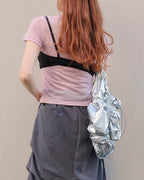 satin shirring short bustier
