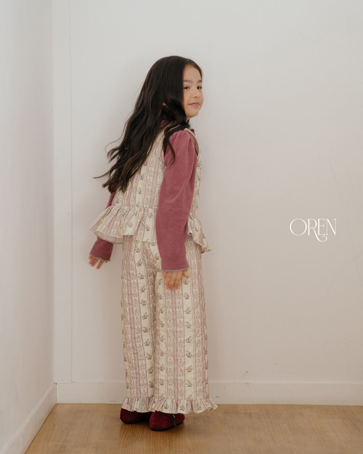 【OREN】groot quilted vest SET UP