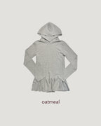stripe hem frill food T