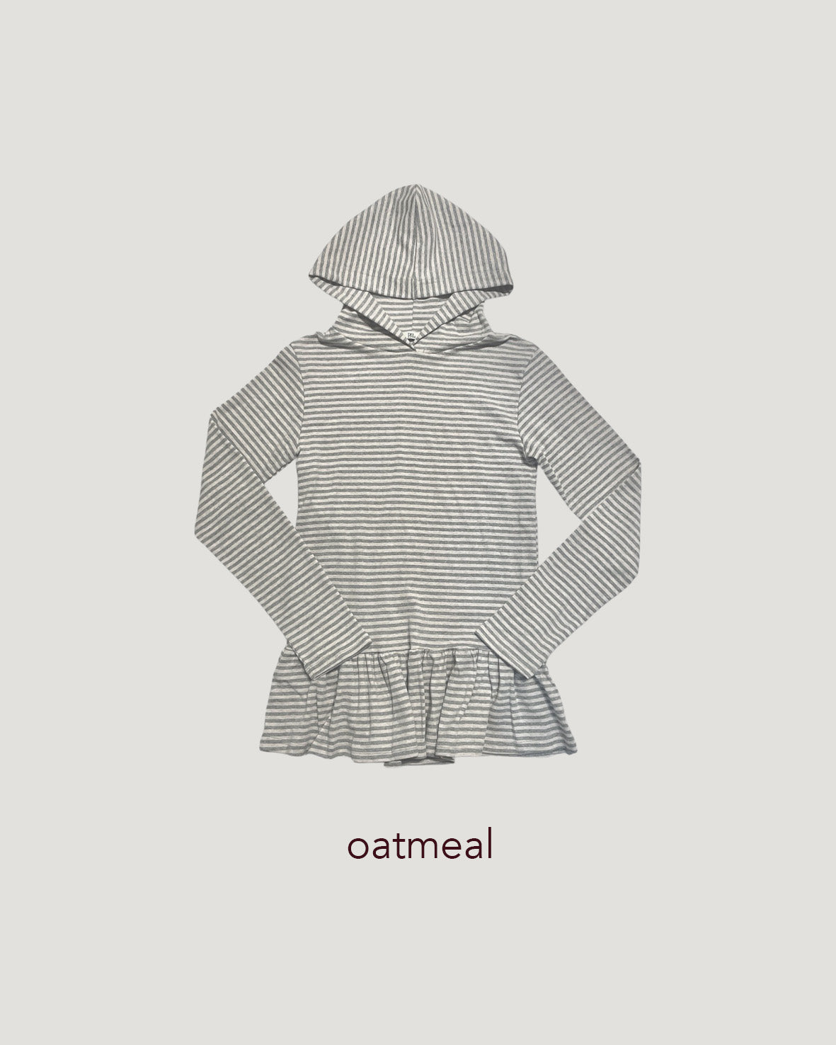 stripe hem frill food T