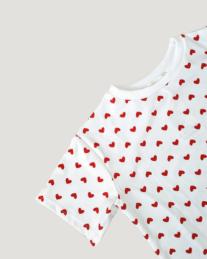 heart pattern pajamas (2点セット)
