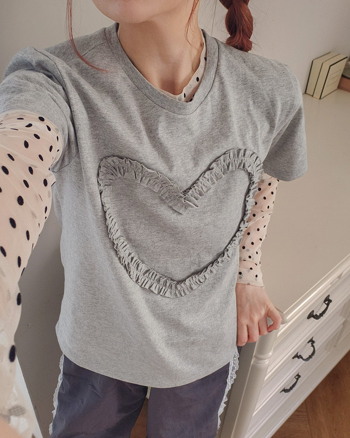 frill heart T