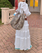 cotton tired long skirt