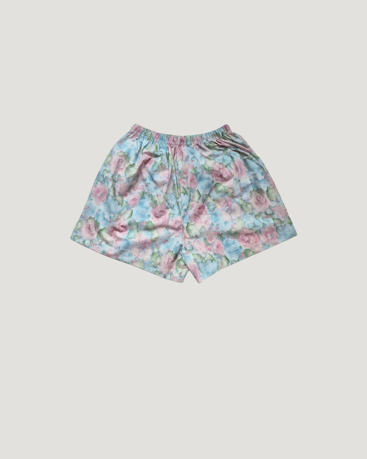 blurred flower short pants