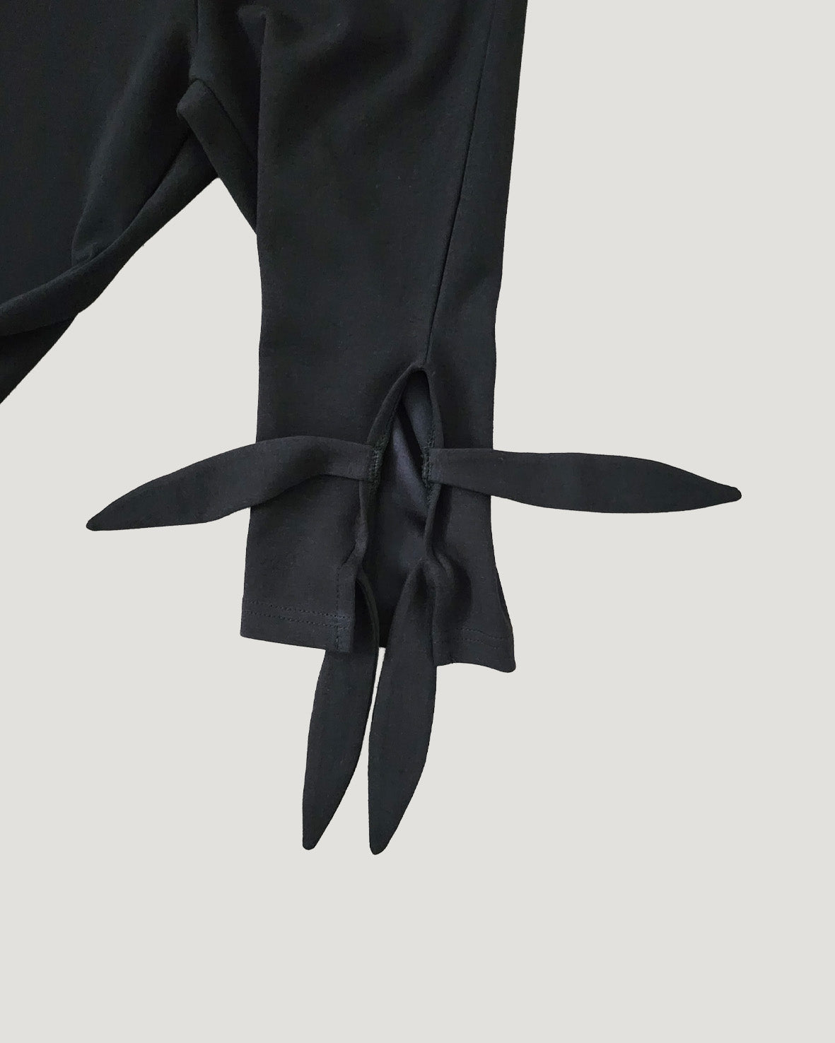 side ribbon half pants