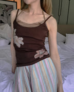 plumeria flower camisole