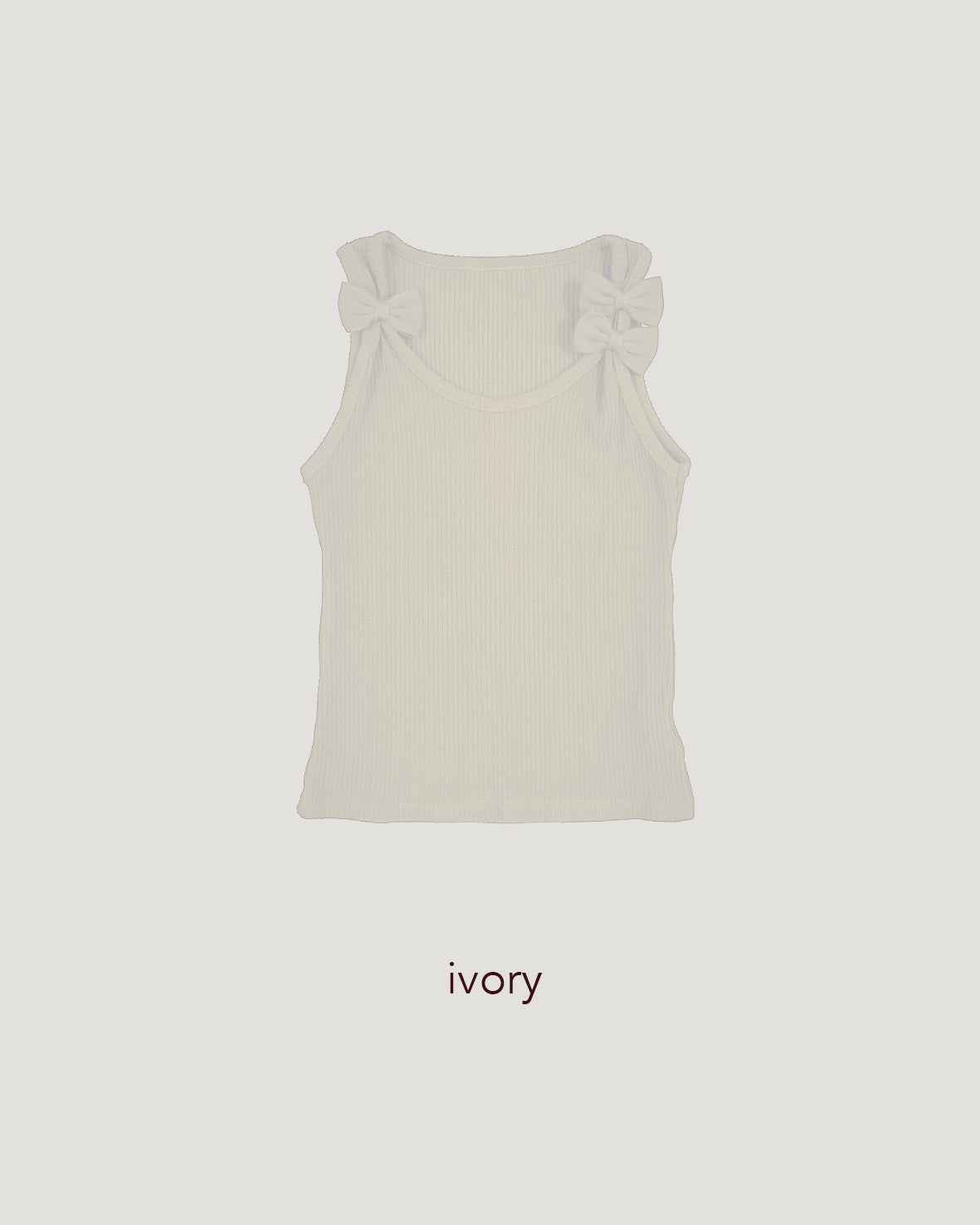 ribbon SET sleeveless knit