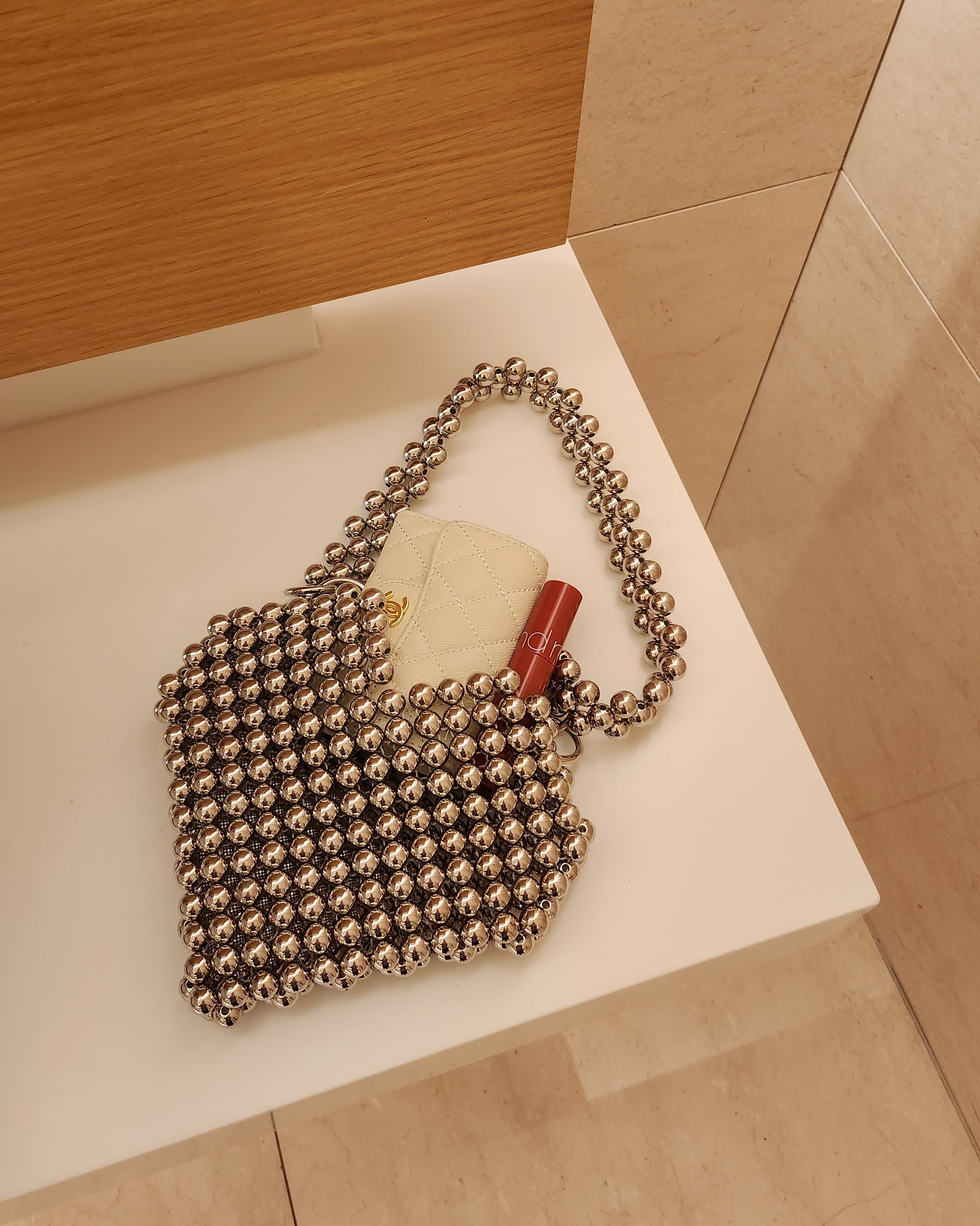 heart beads bag