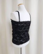rose motif sheer bustier