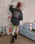 pigment box logo oversize long sleeve T