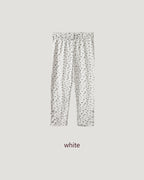 flower button point capri leggings