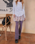check balloon mini skirt