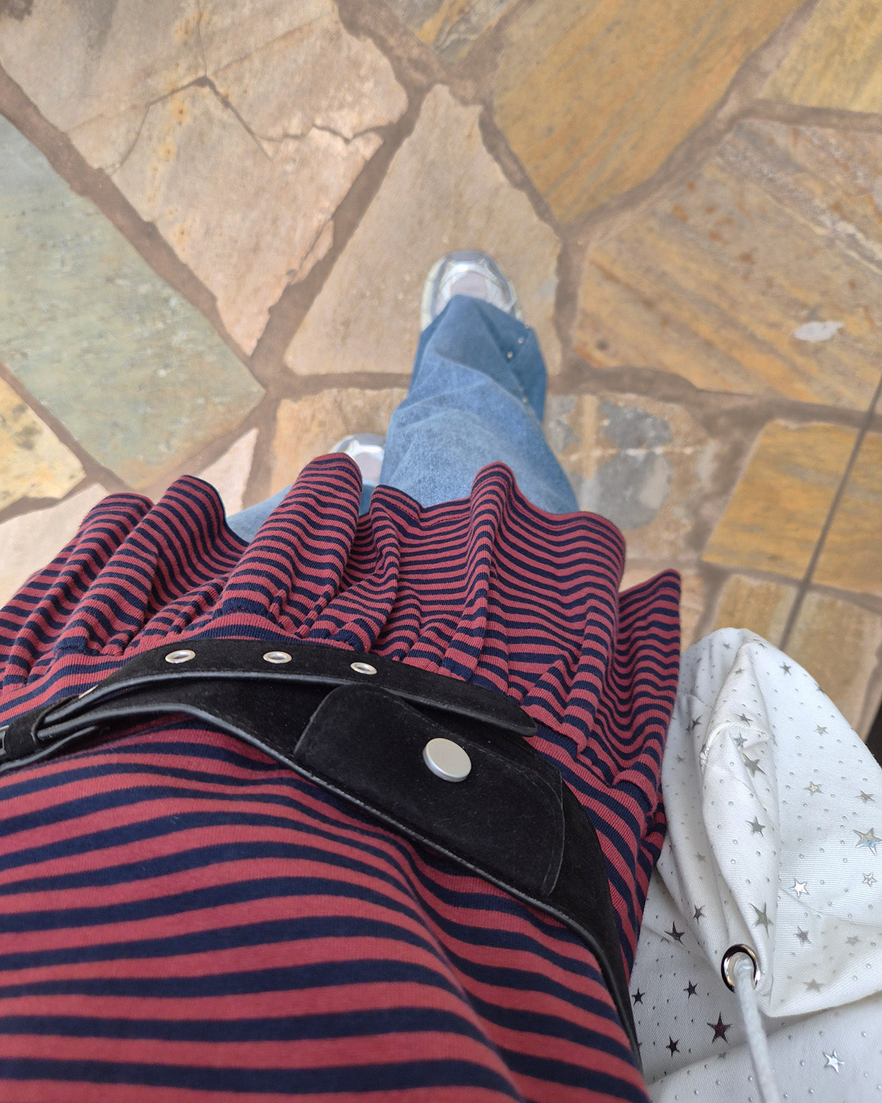 faux suede pocket belt