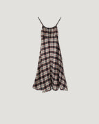 check camisole flare dress