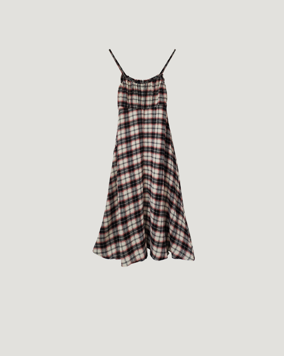 check camisole flare dress