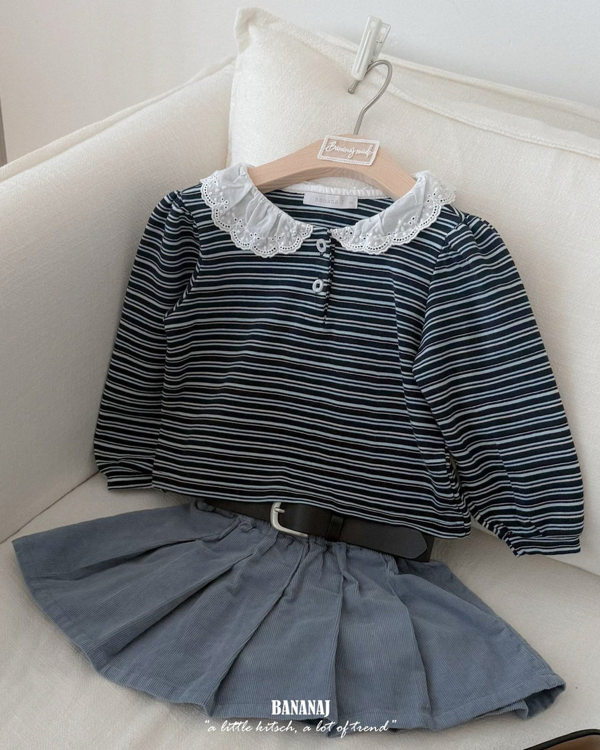 【BANANAJ】puella collar tee