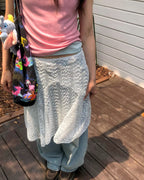 lace spangle flare skirt