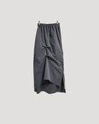 unbalanced shirring ribbon skirt