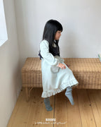【BANANAJ】lettering waffle dress