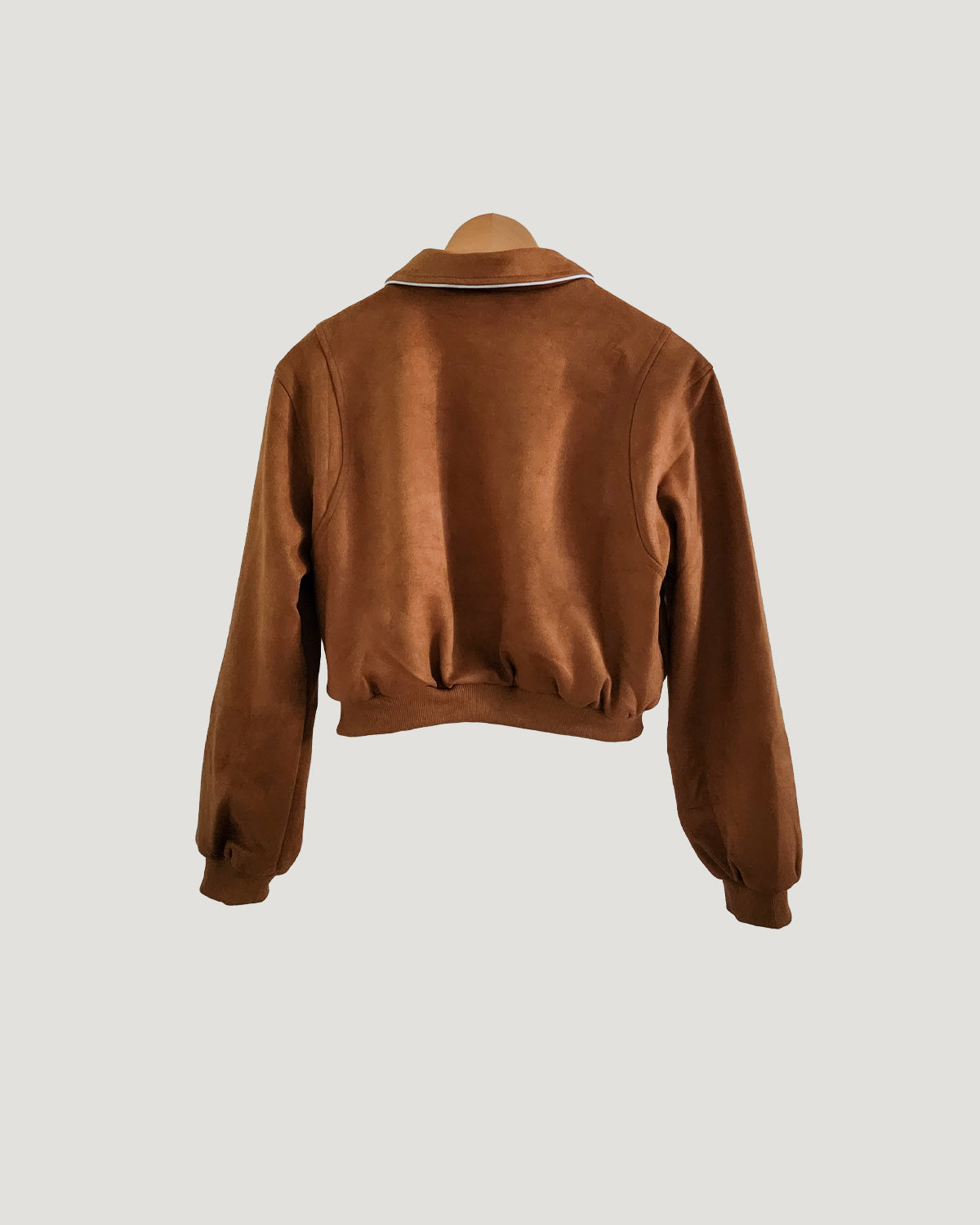 faux suede blouson