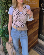 polka dot halter neck bustier