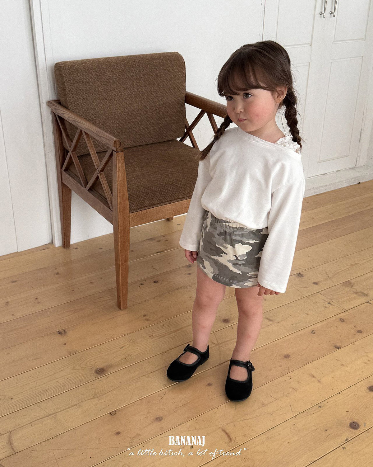 【BANANAJ】camo peanut skirt