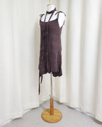 rose scarf knit mini dress