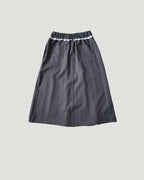 lace point pleated midi skirt