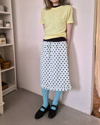 polka dot hem frill skirt