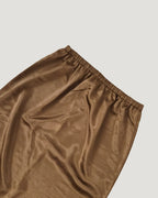 satin lace point long skirt