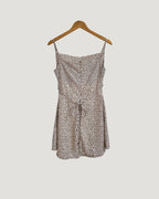 leopard camisole mini dress