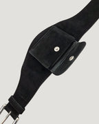 faux suede pocket belt
