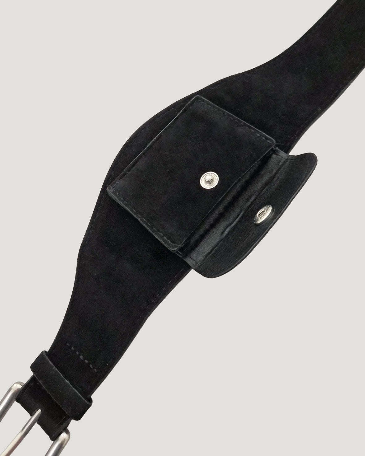 faux suede pocket belt