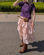 faux leather pouch belt