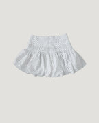 dot frill balloon mini skirt