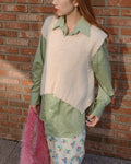 volume V neck knit vest