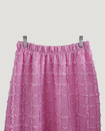 square frill H line long skirt