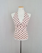 polka dot halter neck bustier