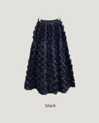 rose volume flare skirt