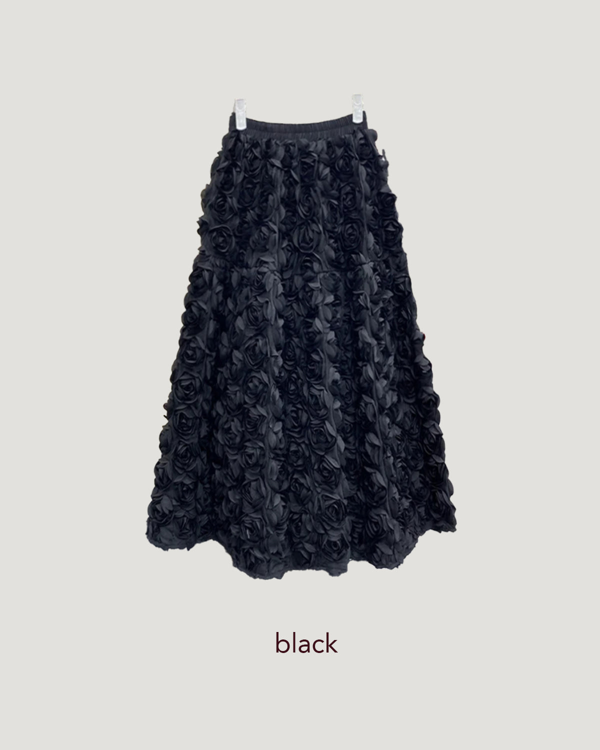 rose volume flare skirt