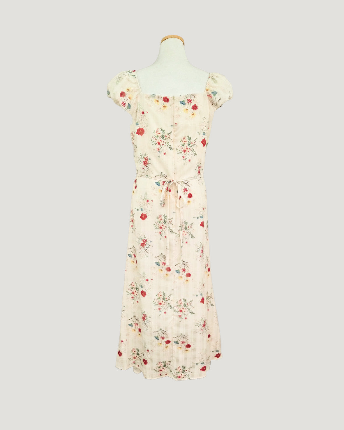 flower frill long dress