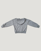 flower motif sweat zip hoodie