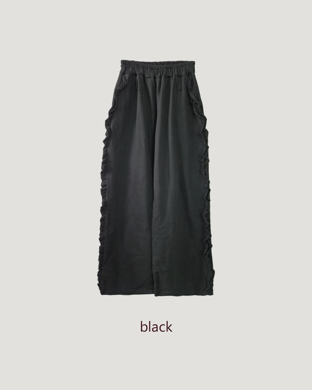 side frill sweat pants