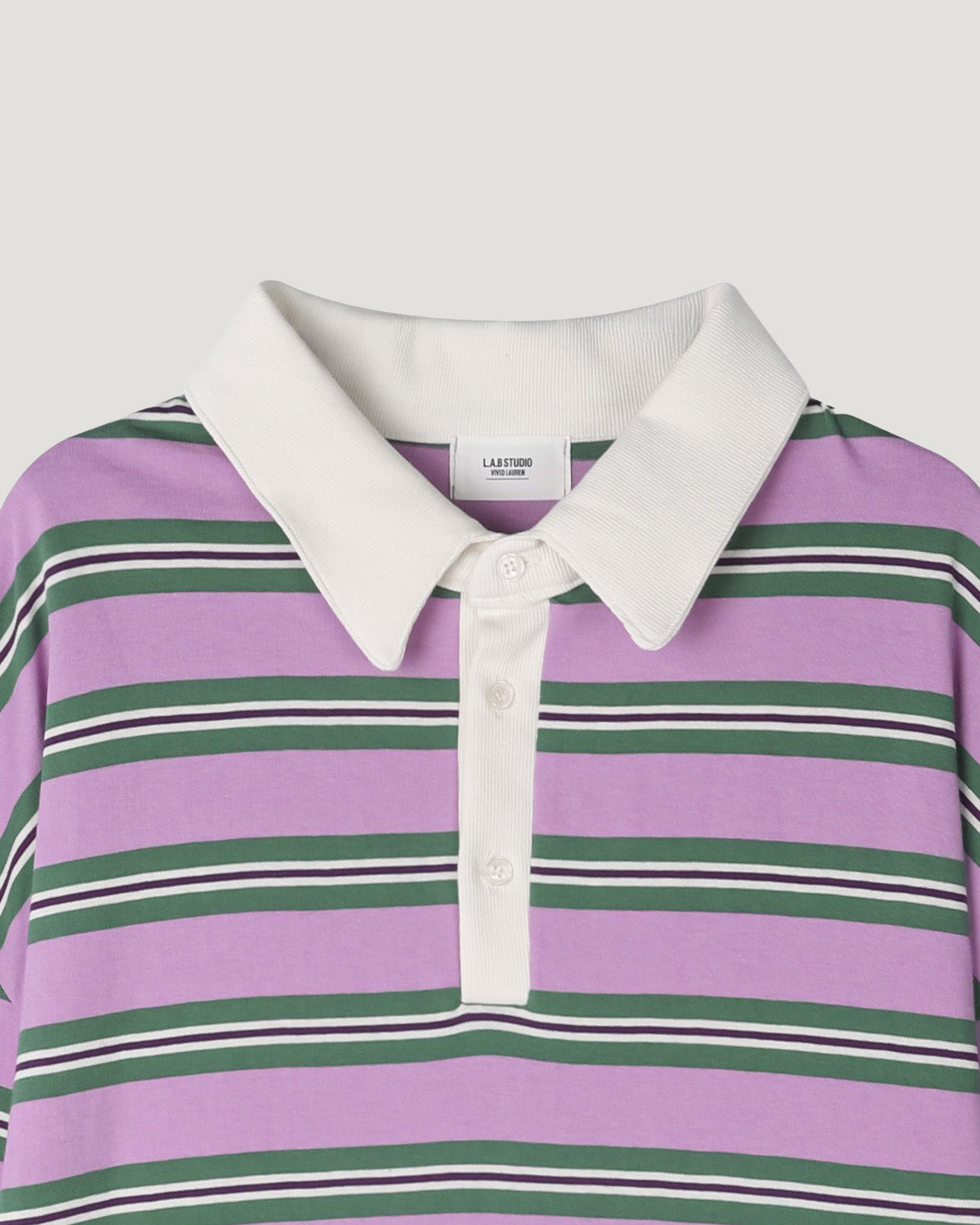 multi stripe rugby shirt