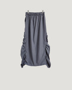 side shirring long skirt