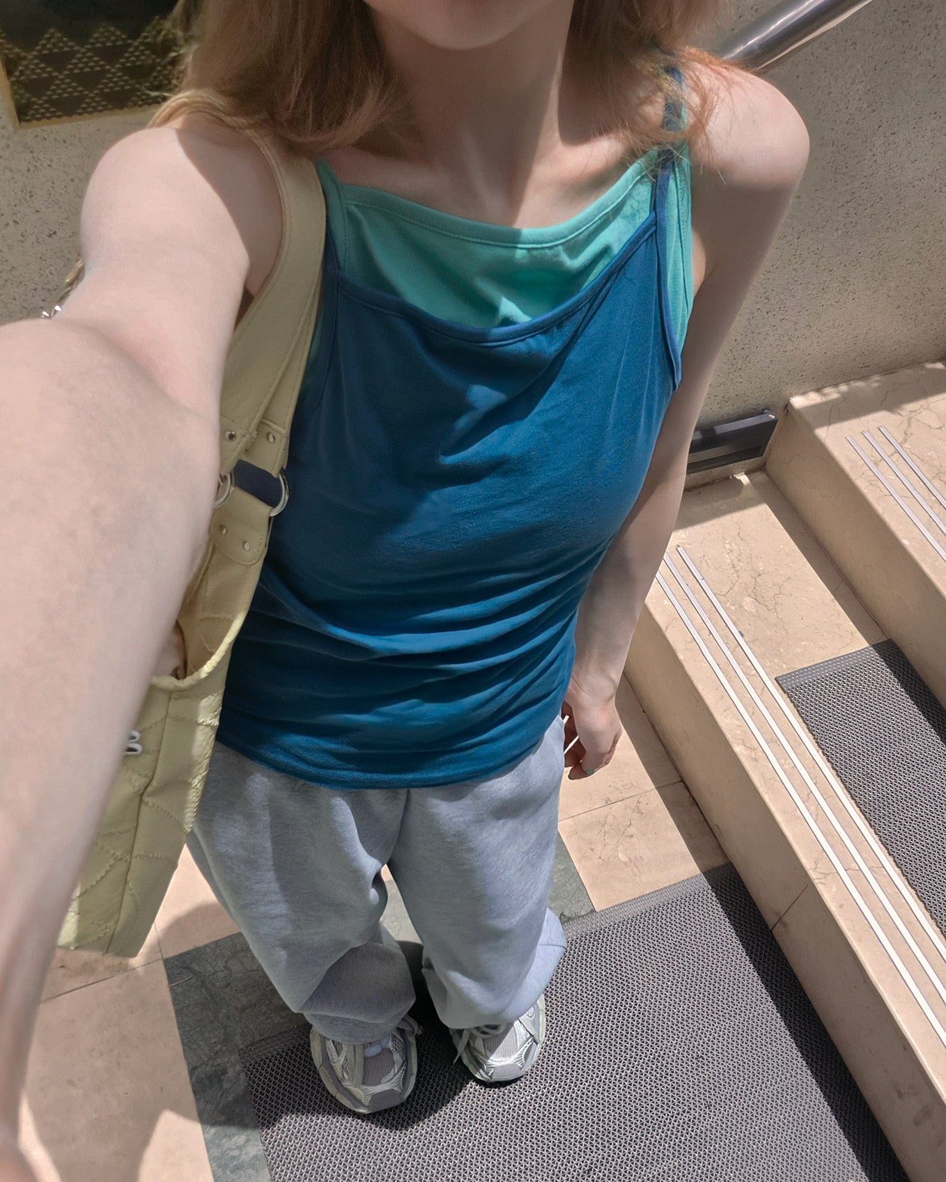 square neck basic color camisole
