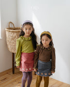 【OREN】blooming frill picot T-shirt