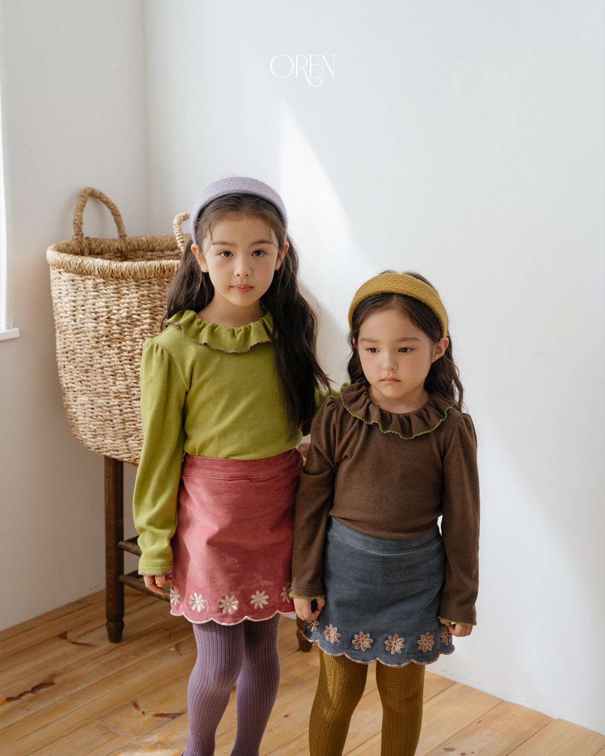 【OREN】blooming frill picot T-shirt