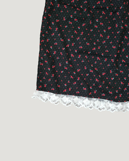 flower lace point midi skirt