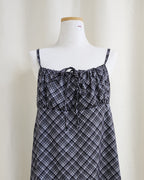 check camisole mini dress